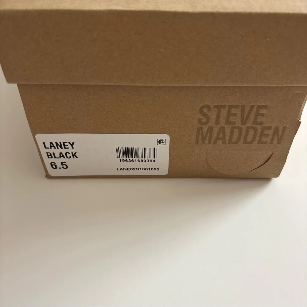 Steve Madden Laney Heels Black Rhinestones